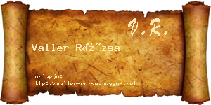 Valler Rózsa névjegykártya