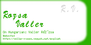 rozsa valler business card